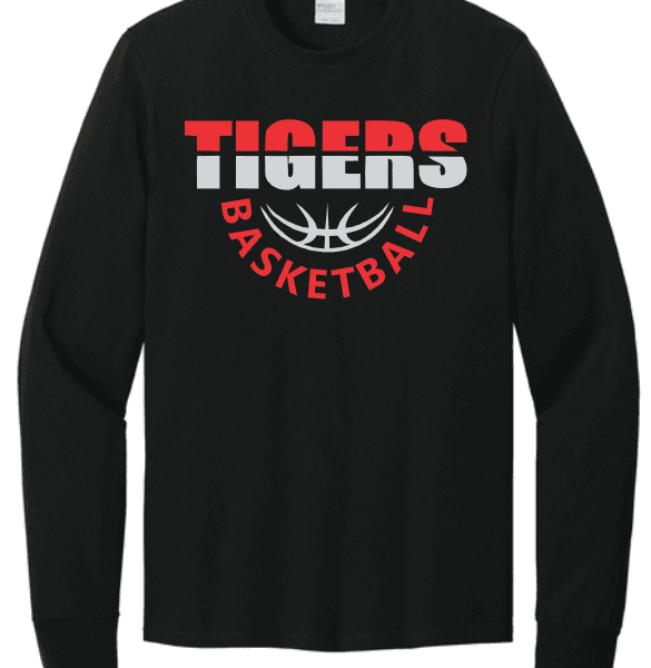 Huron Basketball Split Tigers – Long Sleeve T-Shirt