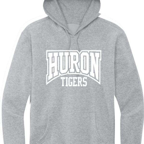 BLOCK HURON TIGERS GRAY HOODED SWEATSHIRT