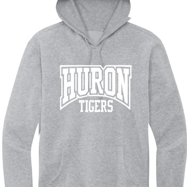 BLOCK HURON TIGERS GRAY HOODED SWEATSHIRT