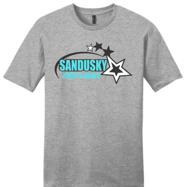 Sandusky Cheer & Dance Alt. Logo GRAY TEE