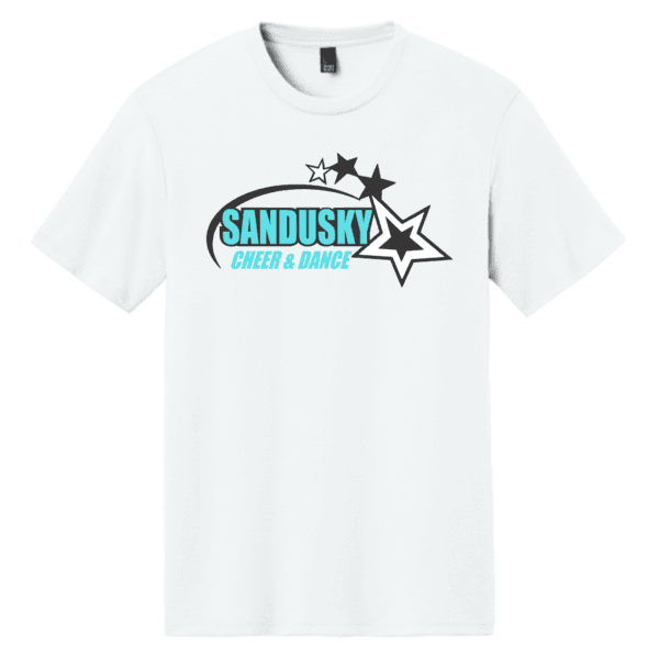 Sandusky Cheer & Dance Alt. Logo WHITE TEE