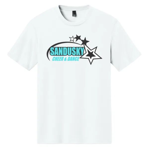 Sandusky Cheer & Dance Alt. Logo WHITE TEE