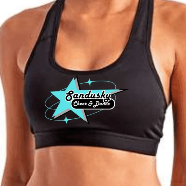 SANDUSKY CHEER & DANCE - Women's Medium Impact Sports Bra - MAIN LOGO