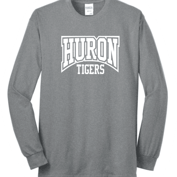 BLOCK HURON TIGERS LONG SLEEVE GRAY