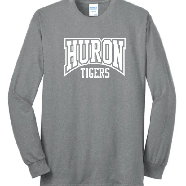 BLOCK HURON TIGERS LONG SLEEVE GRAY