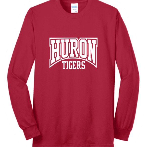 BLOCK HURON TIGERS RED LONG SLEEVE