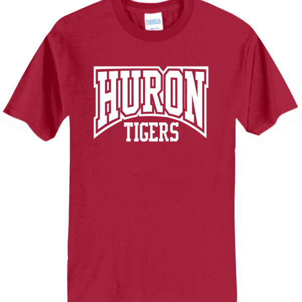 BLOCK HURON TIGERS RED TSHIRT